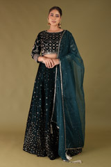 Zari Mirror Embroidered Lehenga4597 video